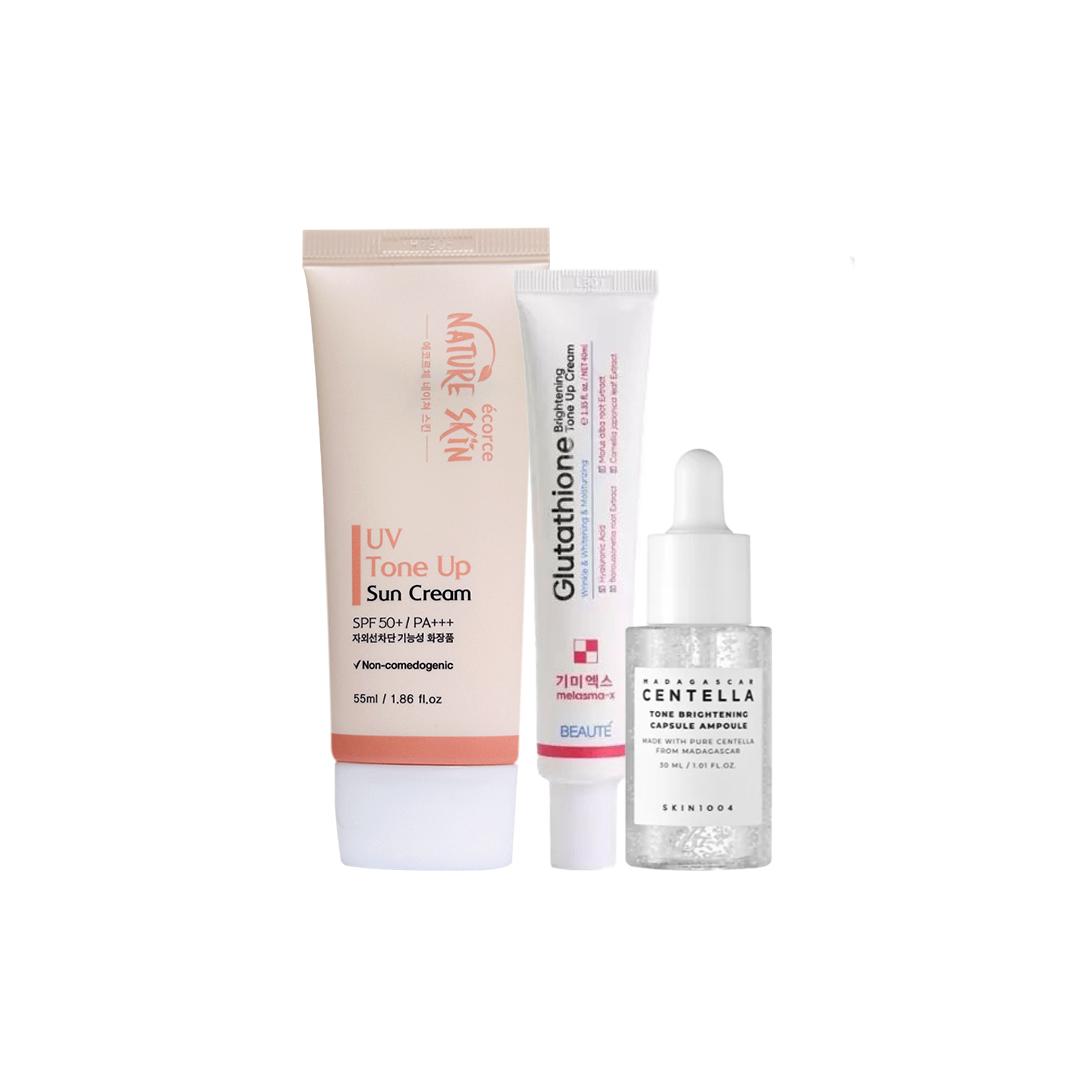 Korean 3-Step Brightening Glow Combo - Emart Skincare Bangladesh