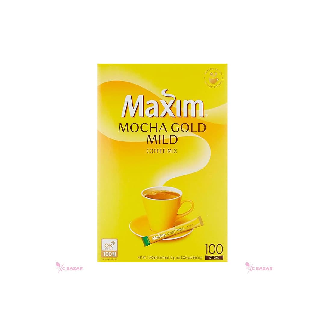 Maxim Mocha Gold Mild Coffee Mix - 100 STICKS - Emart Skincare Bangladesh