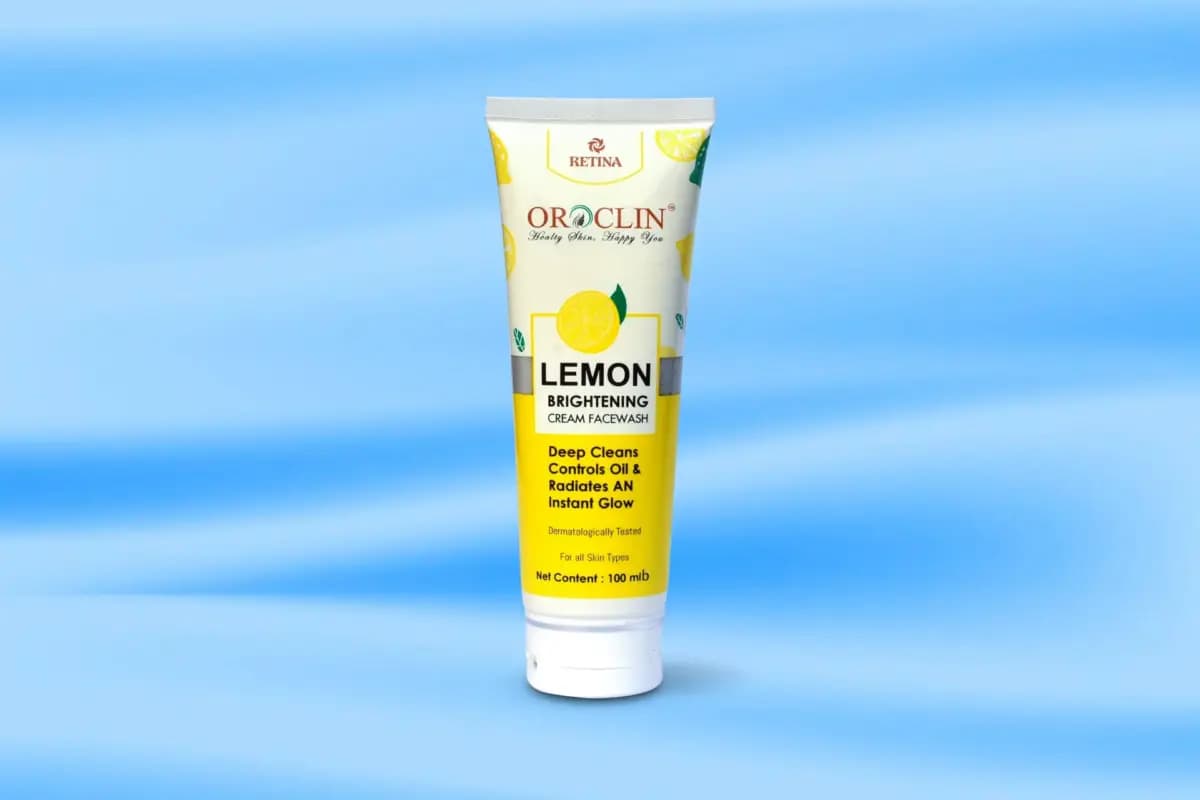 Retina Oroclin Lemon Brightening Cream Facewash 100ml - Emart Skincare Bangladesh