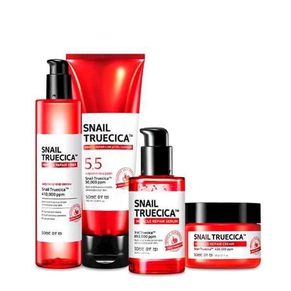 SOME BY MI Snail Truecica Miracle All-In-One Set 4Pcs - Emart Skincare Bangladesh