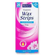 Beauty Formulas Vitamin E Hair Removal Wax Strips For Legs & Body 20pc - Emart Skincare Bangladesh