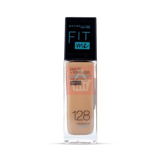 Maybelline Fit Me Matte Liquid Foundation SPF22 - Wram Nude 128 - 30ml - Emart Skincare Bangladesh