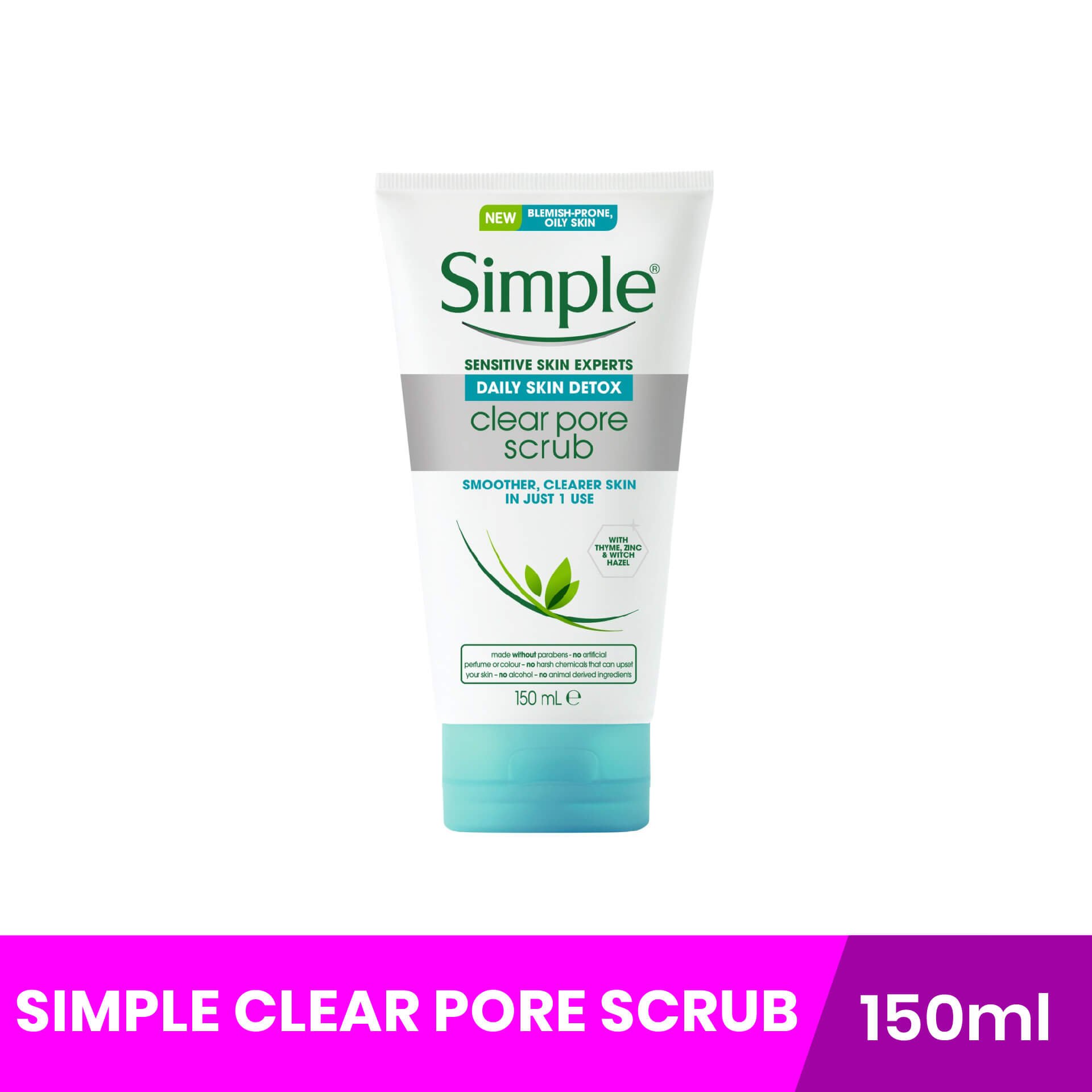 Simple Daily Skin Detox Clear Pore Scrub 150ml - Emart Skincare Bangladesh