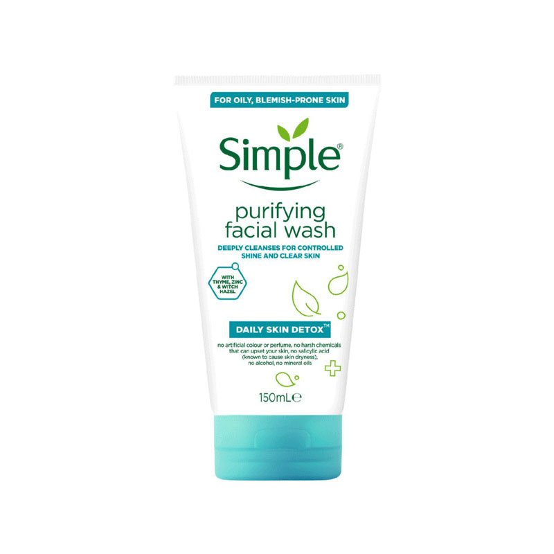 Simple Daily Detox Purifying Face Wash 150ml - Emart Skincare Bangladesh
