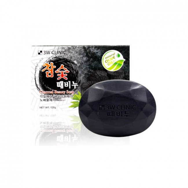 3W CLINIC Charcoal Beauty Soap 120g - Emart Skincare Bangladesh