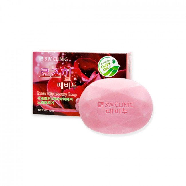 3W CLINIC Rose Soap 120g - Emart Skincare Bangladesh