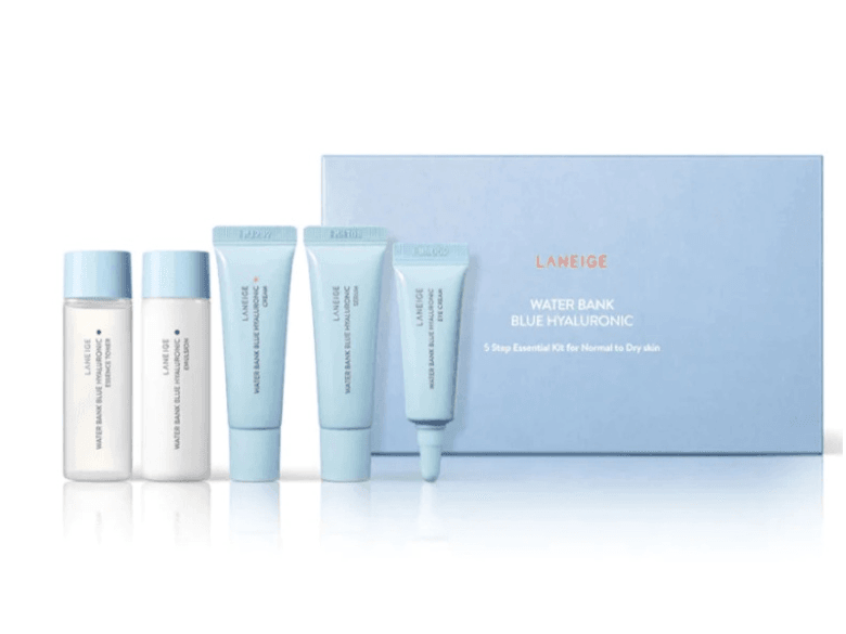 LANEIGE Water Bank Blue Hyaluronic Essential Kit 5 Pcs - Emart Skincare Bangladesh