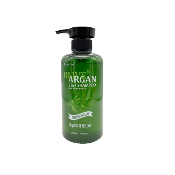3W Clinic Olive & Argan 2IN1 Shampoo 500ml - Emart Skincare Bangladesh