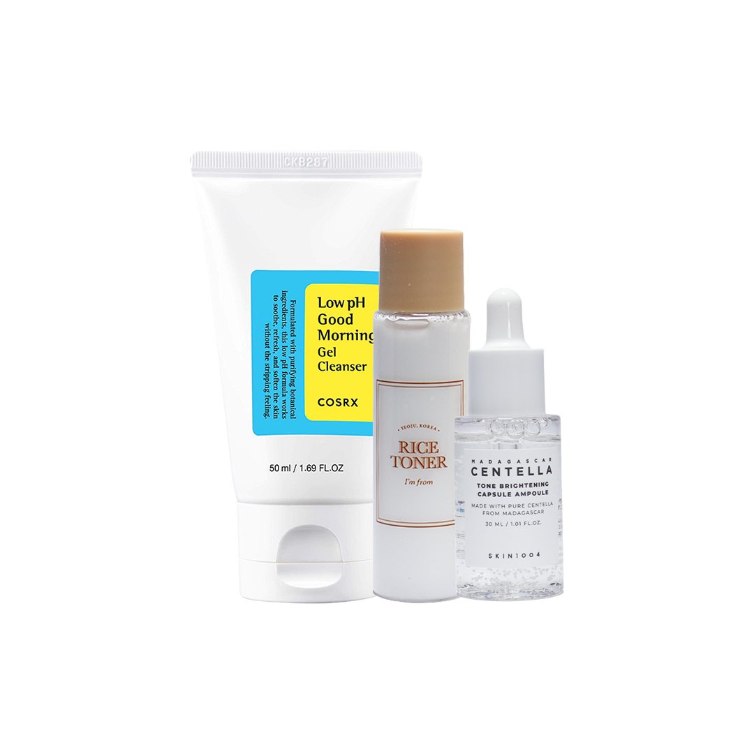 Beginner Friendly Rice & Centella Brightening Combo 3pcs - Emart Skincare Bangladesh