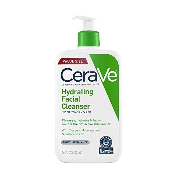 CeraVe Hydrating Facial Cleanser For Normal To Dry Skin (USA Version) 473ml - Emart Skincare Bangladesh