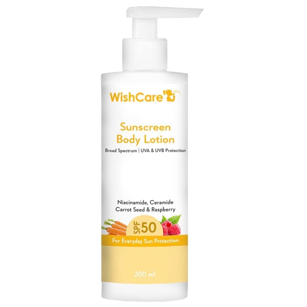 Wishcare SPF50 Sunscreen Body Lotion Broad Spectrum 200ml - Emart Skincare Bangladesh