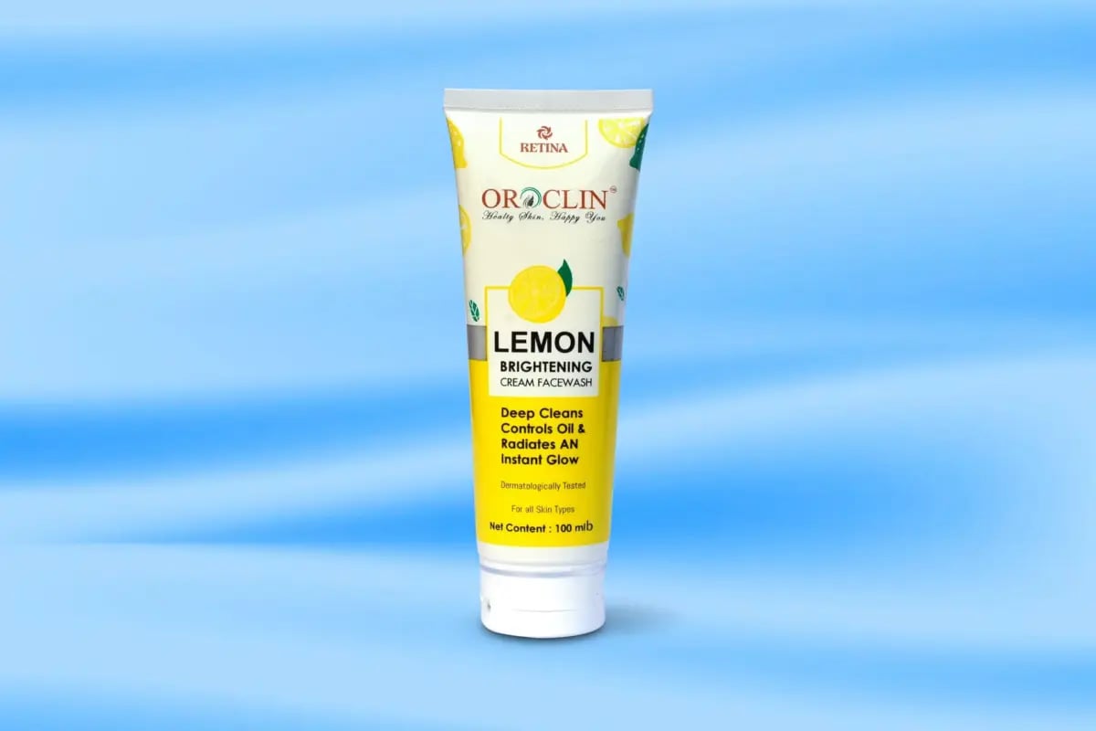 Retina Oroclin Lemon Brightening Cream Facewash 100ml