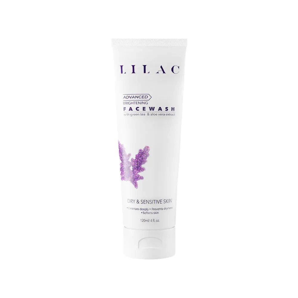Lilac Advanced Brightening Face Wash Dry And Sensitive Skin 120ml - Emart Skincare Bangladesh