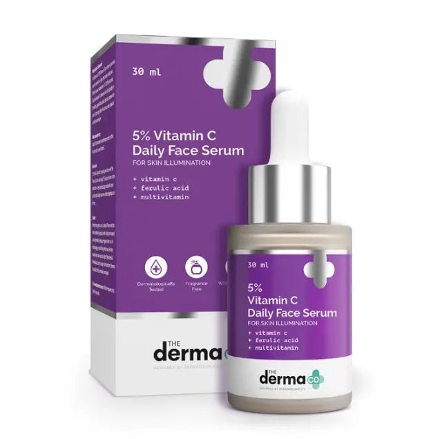 The Derma Co 5% Vitamin C Daily Face Serum 30ml - Emart Skincare Bangladesh