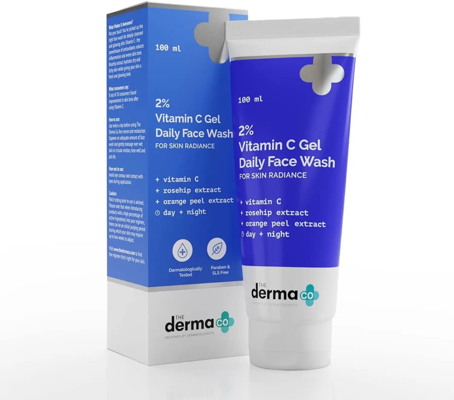 The Derma Co 2% Vitamin C Gel Daily Face Wash 80ml - Emart Skincare Bangladesh