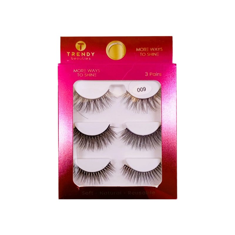 Trendy Beauties Fales Eyelashes 3pairs - 009 - Emart Skincare Bangladesh