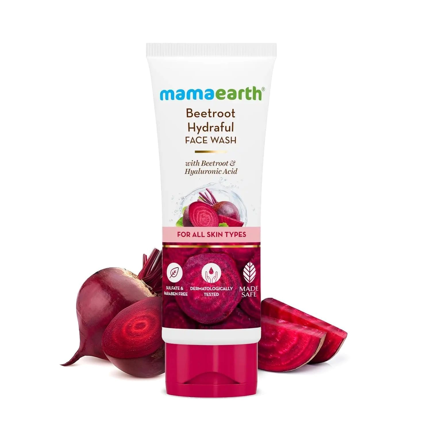 Mamaearth Beetroot Hydraful Face Wash 100ml - Emart Skincare Bangladesh