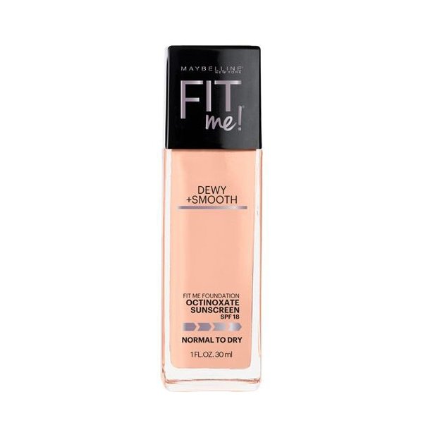 Maybelline Fit Me Dewy+Smooth Foundation- Nude Beige 125 (30ml) - Emart Skincare Bangladesh