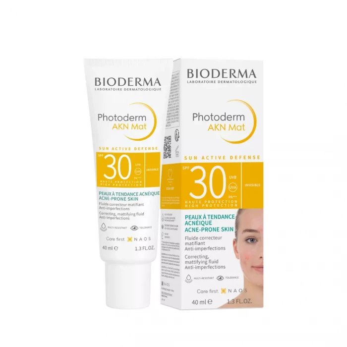 Bioderma Photoderm AKN Mat SPF 30 UVB (UVA) 40ml - Emart Skincare Bangladesh