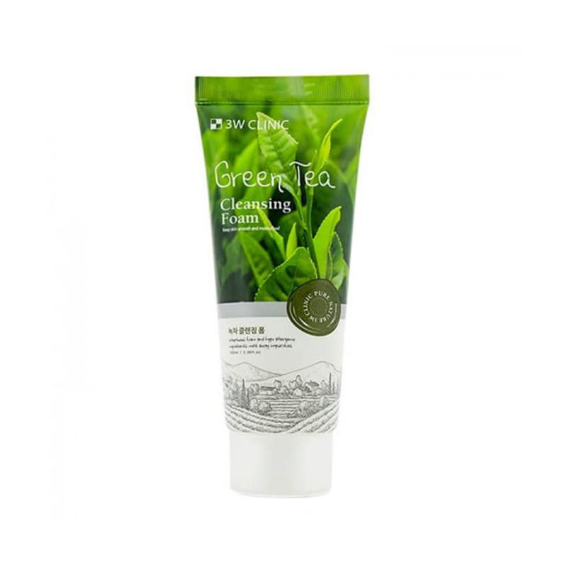 3W Clinic Green Tea Foam Cleansing (100ml) - Emart Skincare Bangladesh