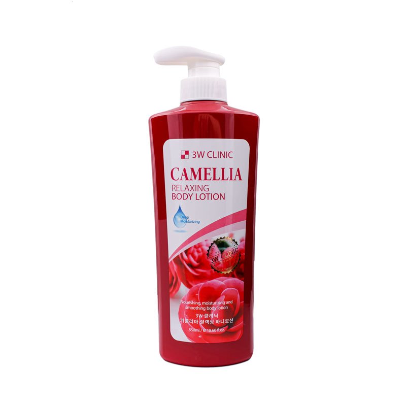 3W clinic relaxing body lotion Camellia 550ml - Emart Skincare Bangladesh