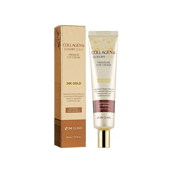 3W CLINIC Collagen & Luxury Gold Premium Eye Cream 40ml - Emart Skincare Bangladesh
