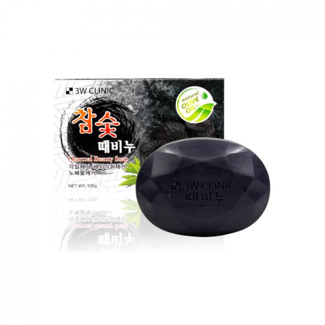 3W CLINIC Charcoal Beauty Soap 120g - Emart Skincare Bangladesh