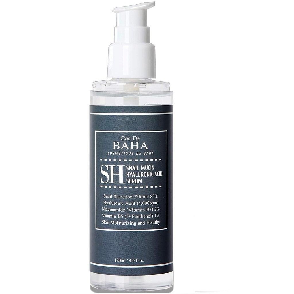 Cos De BAHA Snail Mucin Hyaluronic Acid Serum SH 120ml - Emart Skincare Bangladesh