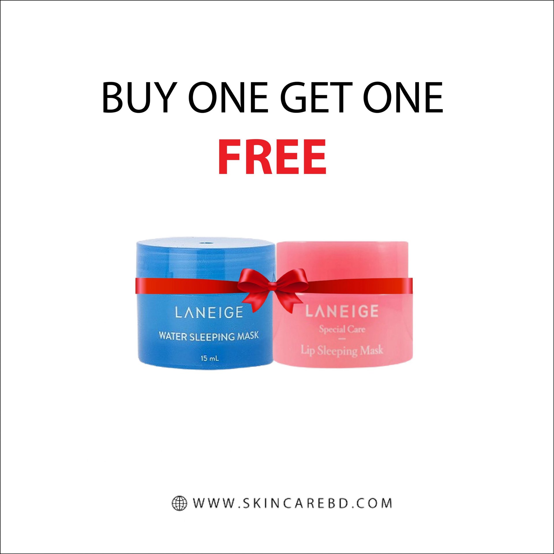 Laneige Water Sleeping Mask 15ml + Lip Sleeping Mask Mini berry 3g - Emart Skincare Bangladesh