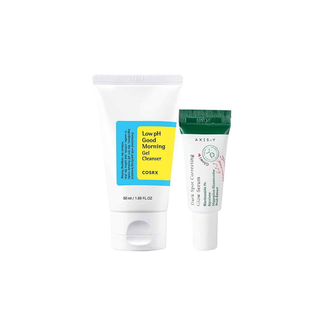 Acne Combo: Cosrx Low pH Cleanser 50ml + AXIS-Y Dark Spot Serum 5ml - Emart Skincare Bangladesh