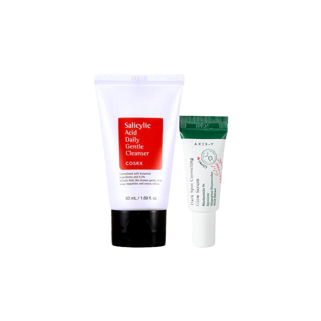 Acne Combo: Cosrx Salicylic Acid Cleanser 50ml + AXIS-Y Dark Spot Serum 5ml - Emart Skincare Bangladesh