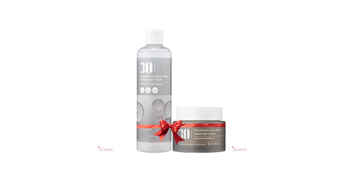 Dabo 30 Days Glutathione Snow White Melanope Toner 150ml & Cream – Combo - Emart Skincare Bangladesh