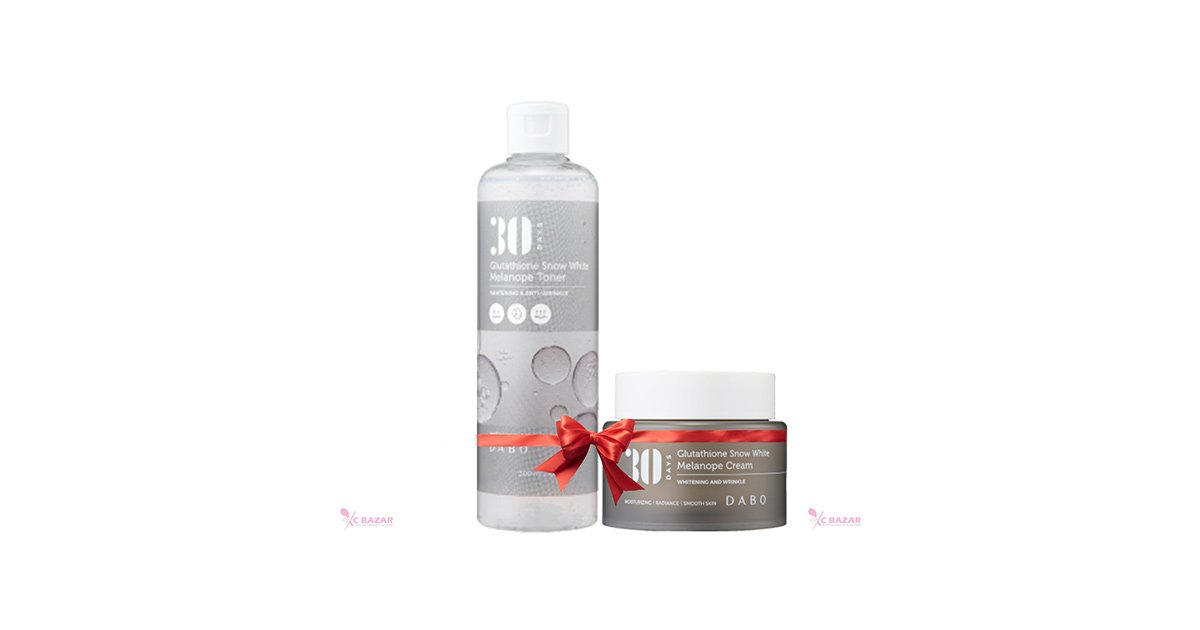 Dabo 30 Days Glutathione Snow White Melanope Toner 150ml & Cream – Combo - Emart Skincare Bangladesh