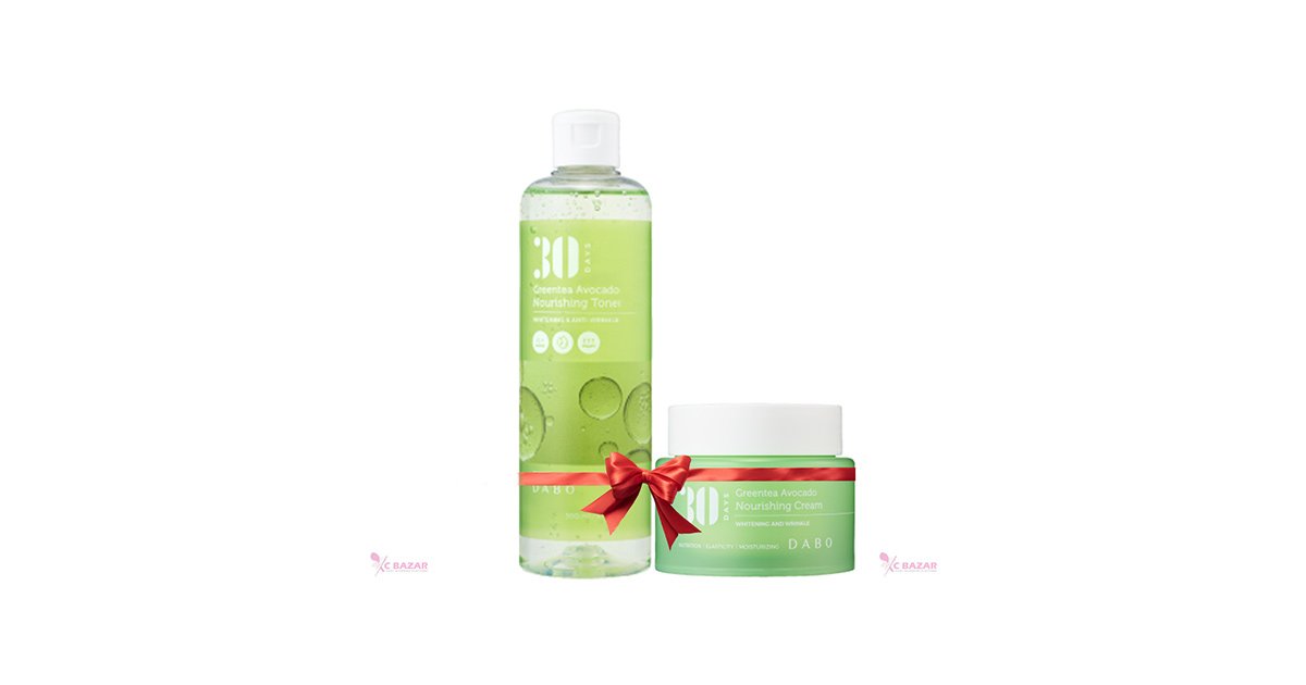 Dabo 30 Days Greentea Avocado Nourishing Toner 150ml & Cream – Combo - Emart Skincare Bangladesh