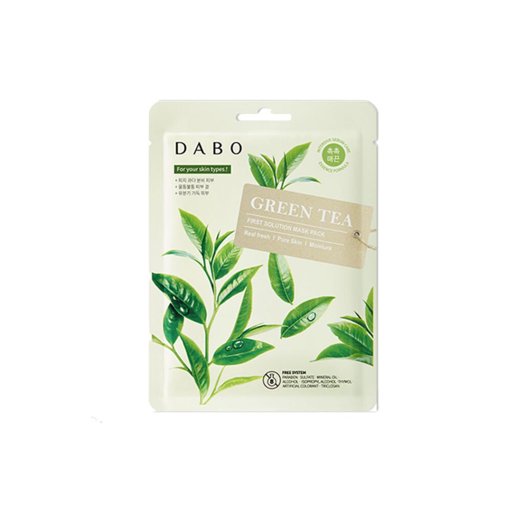 Dabo First Solution Mask Pack (Sheet Mask) – GREEN TEA - Emart Skincare Bangladesh