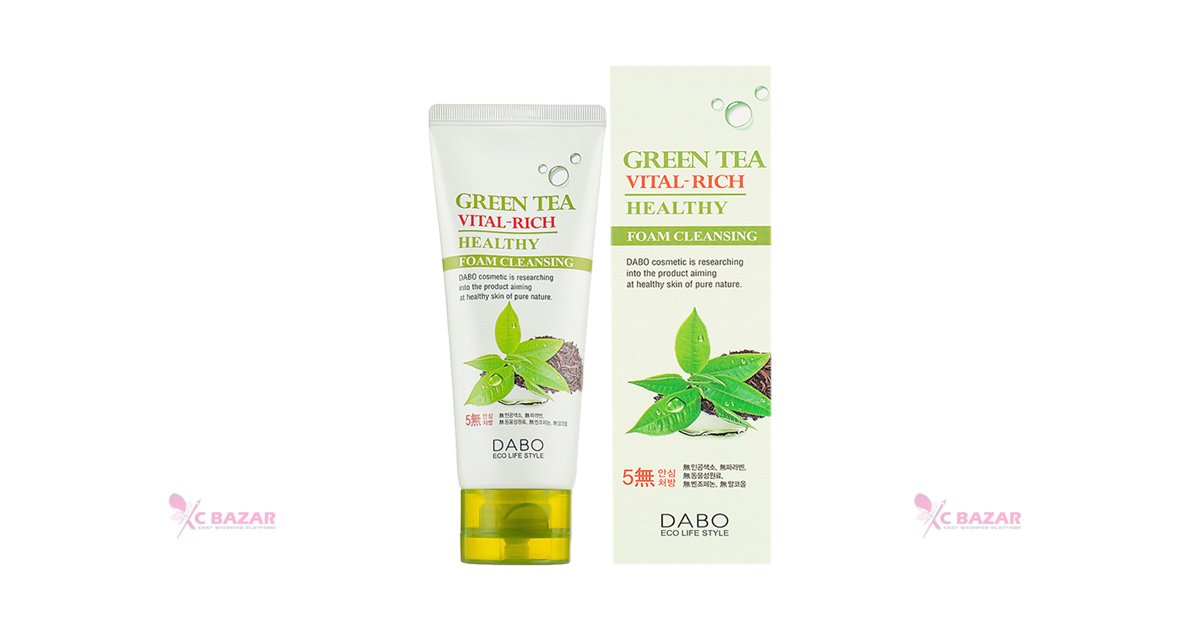 Dabo Green Tea Vital-Rich Healthy Foam Cleanser 100 ml - Emart Skincare Bangladesh