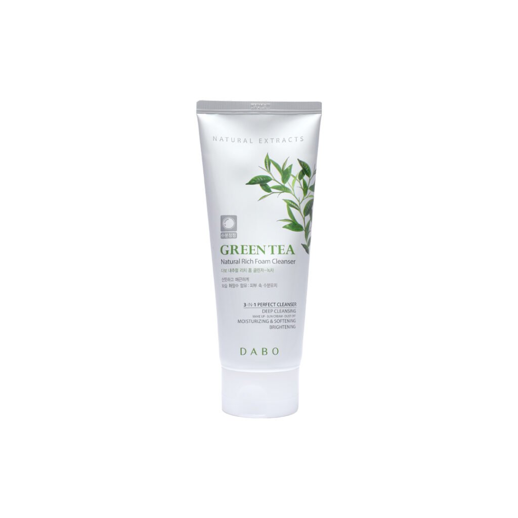 Dabo Natural Rich Foam Cleanser Green Tea 180 ml face cleanser or face wash price in Bangladesh at Emart