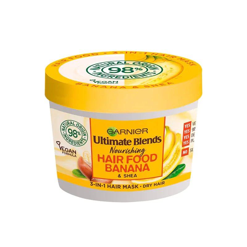 Garnier Ultimate Blends Hair Food Banana 3-in-1 Dry Hair Mask Treatment 400ml - Emart Skincare Bangladesh