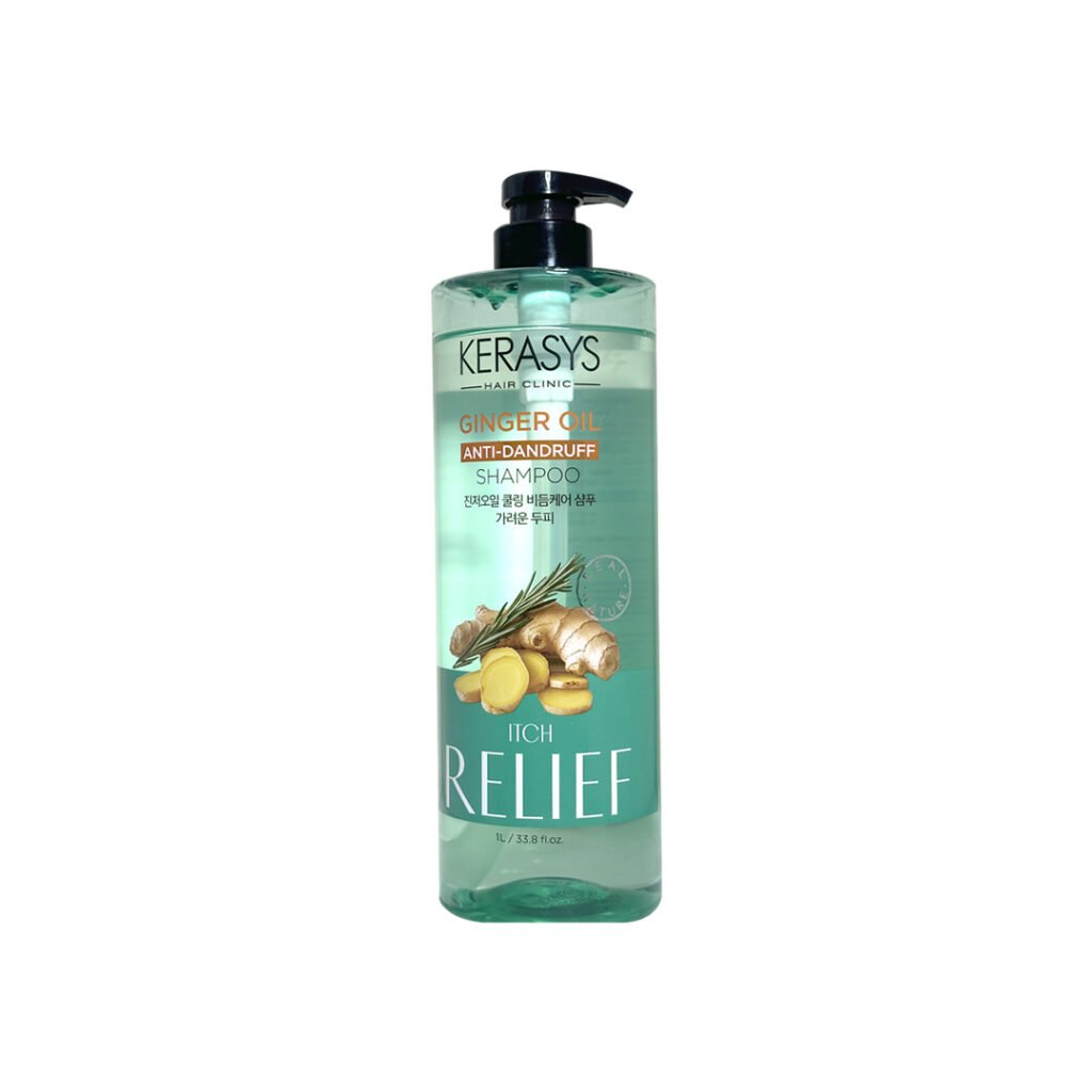 Kerasys Ginger Oil Itch Relief Cooling Anti-dandruff Shampoo 1 Liter - Emart Skincare Bangladesh