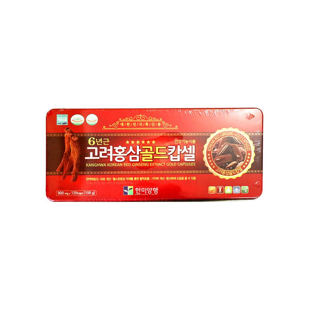 South Korean Kanghwa Korean Red Ginseng Extract Gold Capsules 108 g - Emart Skincare Bangladesh