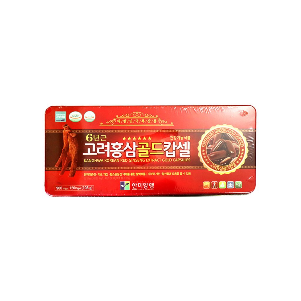 South Korean Kanghwa Korean Red Ginseng Extract Gold Capsules 108 g - Emart Skincare Bangladesh