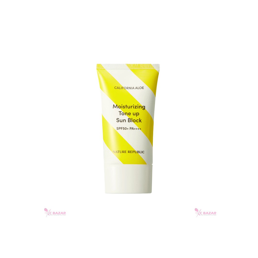Nature Republic California Aloe Moisturizing Tone Up Sun Block SPF50+ PA++++ 57 ml - Emart Skincare Bangladesh