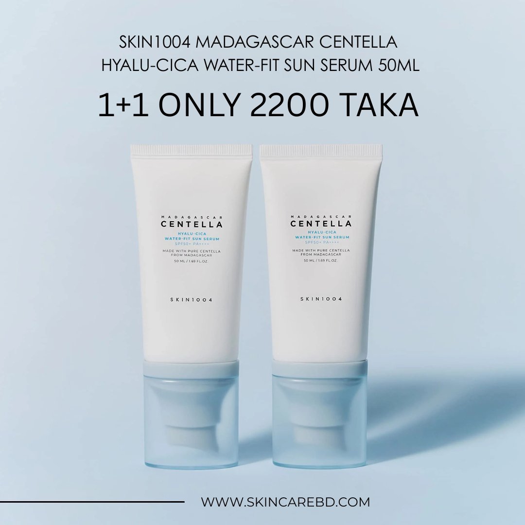 Skin1004 Madagascar Centella Hyalu-Cica Water-Fit Sun Serum 50ml 1+1 - Emart Skincare Bangladesh