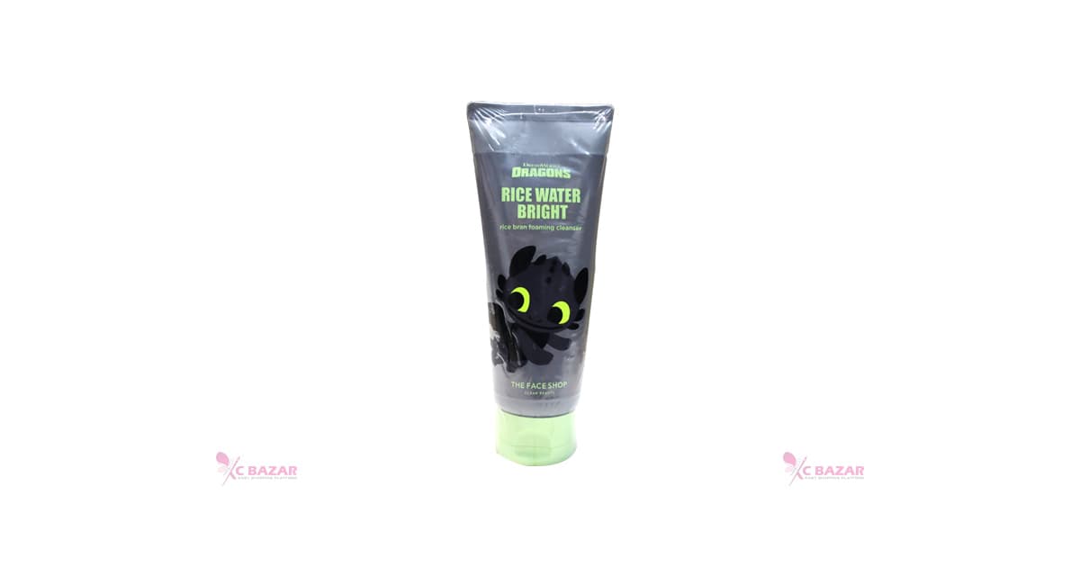 The Face Shop Rice Water Bright Rice Bran Foaming Cleanser (Dragons) 150 ml - Emart Skincare Bangladesh