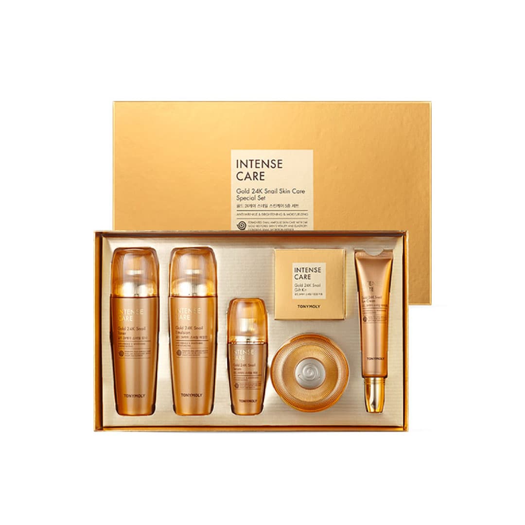 Tonymoly Intense Care Gold 24k Snail Skin Care Special Set - Emart Skincare Bangladesh