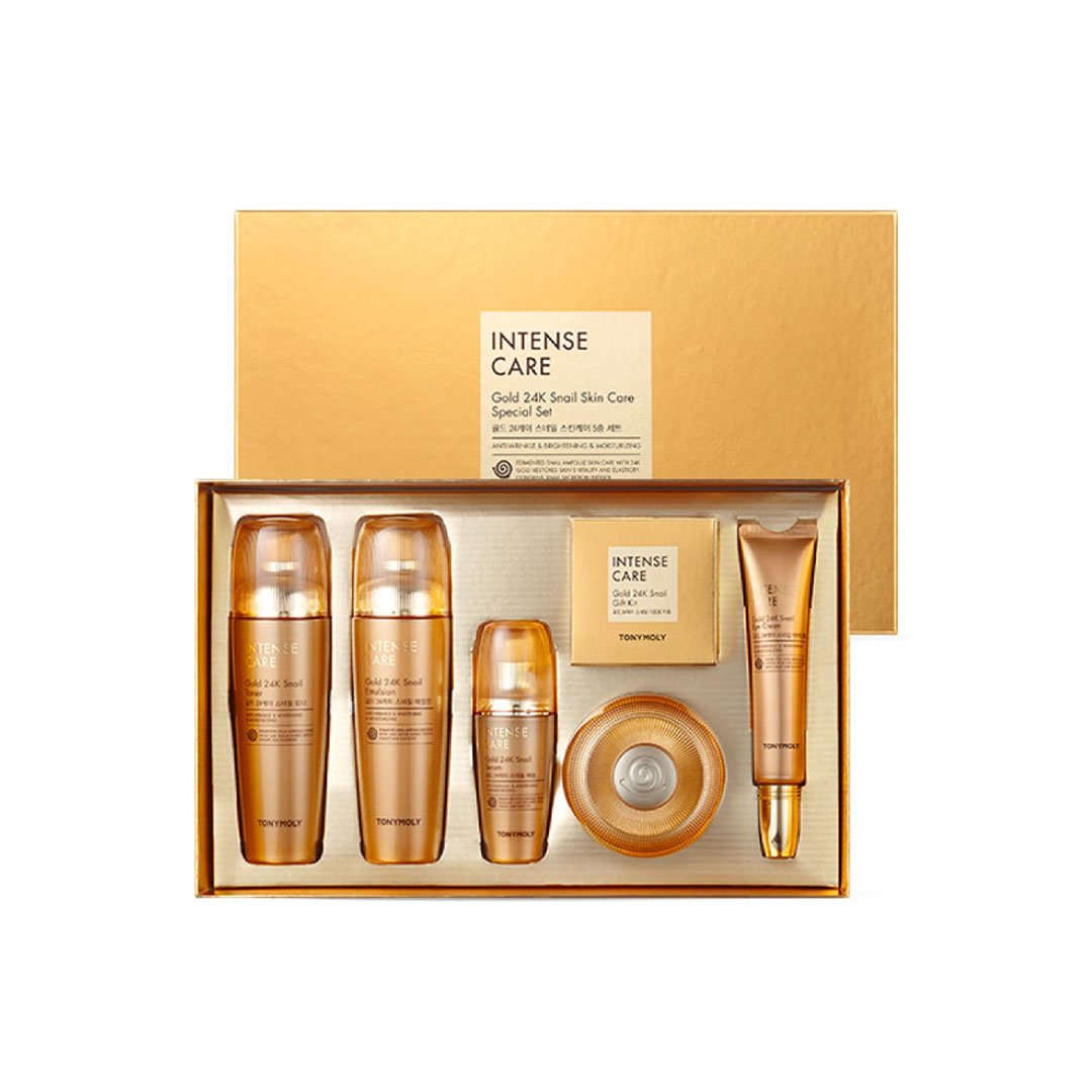 Tonymoly Intense Care Gold 24k Snail Skin Care Special Set - Emart Skincare Bangladesh