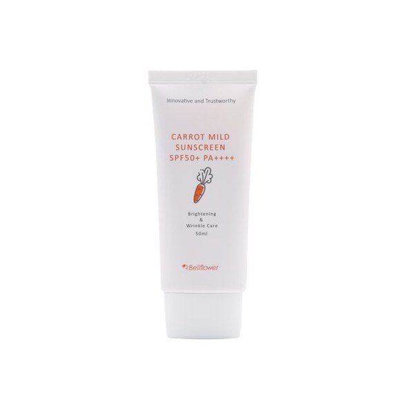 Bellflower Carrot Mild Sunscreen SPF50+/PA++++ 50ml - Emart Skincare Bangladesh