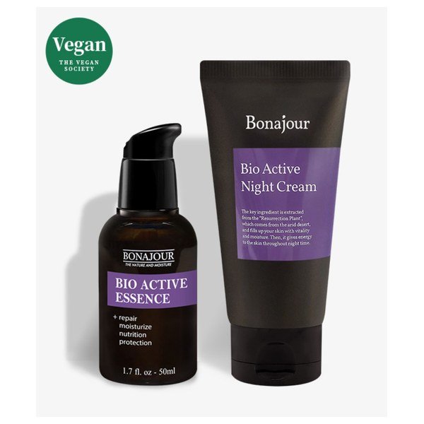 Bonajour Bio Active Resurrection Plant Essence 50ml + Night Cream 80ml - Emart Skincare Bangladesh