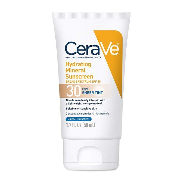Cerave Hydrating Mineral Sunscreen SPF 30 Face Sheer Tint 50ml - Emart Skincare Bangladesh