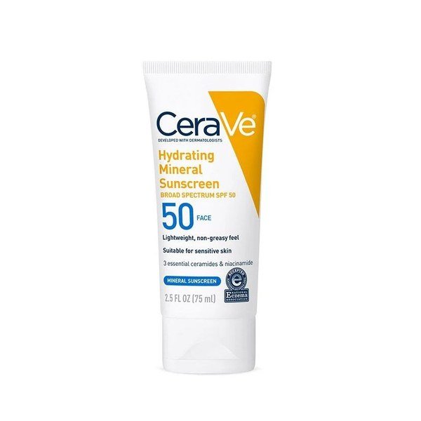 Cerave Hydrating Mineral Sunscreen SPF 50 Face – 75 ml - Emart Skincare Bangladesh